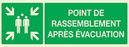 POINT DE RASSEMBLEMENT APRES EVACUATION LUMIN.330x120mm TALIAPLAST - 636408