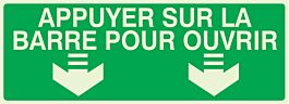 APPUYER SUR LA BARRE POUR OUVRIR LUMINESCENT 330x120mm TALIAPLAST - 636421