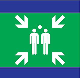 PANNEAU POINT DE RASSEMBLEMENT D-SIGN 100X100MM TALIAPLAST - 637407