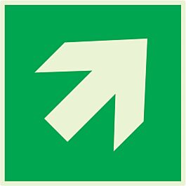 PANNEAU FLECHE 45° LUMINESCENT 200X200MM TALIAPLAST - 638419