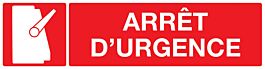PANNEAU ARRET D'URGENCE 200X52MM TALIAPLAST - 720110