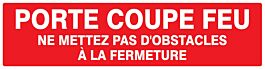 PANNEAU PORTE COUPE-FEU (+ TEXTE) 200X52MM TALIAPLAST - 720121