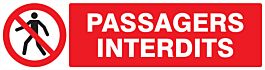 Panneau adhésif PASSAGERS INTERDITS 200X52MM TALIAPLAST - 720202