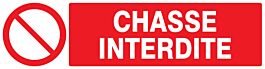Panneau adhésif CHASSE INTERDITE 200X52MM TALIAPLAST - 720219