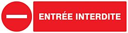 Panneau adhésif ENTREE INTERDITE 200X52MM TALIAPLAST - 720225