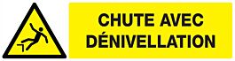 Panneau adhésif DANGER, CHUTE AVEC DENIVELLATION 200X52MM TALIAPLAST - 720327