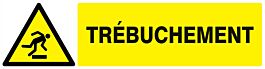 Panneau adhésif DANGER, TREBUCHEMENT 200X52MM TALIAPLAST - 720328
