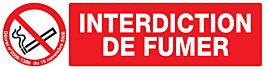 Panneau adhésif INTERDICTION DE FUMER (DECRET DU 15/11/2006) 200X52MM TALIAPLAST - 720335