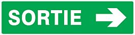 PANNEAU SORTIE FLECHE A DROITE 200X52MM TALIAPLAST - 720417