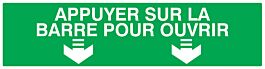 PANNEAU APPUYER SUR LA BARRE POUR OUVRIR 200X52MM TALIAPLAST - 720421