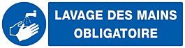 PANNEAU LAVAGE DES MAINS OBLIGATOIRE 200X52MM TALIAPLAST - 720520
