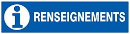 Panneau adhésif RENSEIGNEMENTS 200X52MM TALIAPLAST - 720626