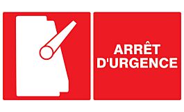 PANNEAU ARRET D'URGENCE 330X200MM TALIAPLAST - 721110