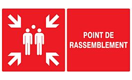 PANNEAU POINT DE RASSEMBLEMENT (INCENDIE) 330X200MM TALIAPLAST - 721111