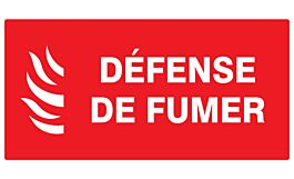PANNEAU DEFENSE DE FUMER (INCENDIE) 330X200MM TALIAPLAST - 721118