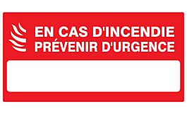 PANNEAU EN CAS D'INCENDIE PREVENIR D'URGENCE 330X200MM TALIAPLAST - 721122