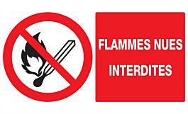 Panneau adhésif FLAMMES NUES INTERDITES 330X200MM TALIAPLAST - 721226