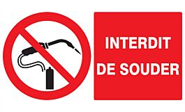 Panneau adhésif INTERDIT DE SOUDER 330X200MM TALIAPLAST - 721232