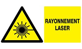 Panneau adhésif DANGER, RAYONNEMENT LASER 330X200MM TALIAPLAST - 721316