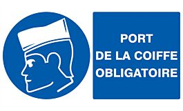 PANNEAU PORT DE LA COIFFE OBLIGATOIRE 330X200MM TALIAPLAST - 721502