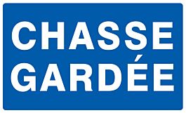 Panneau adhésif CHASSE GARDEE 330X200MM TALIAPLAST - 721602