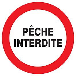 Panneau adhésif PECHE INTERDITE Ø300MM TALIAPLAST - 722232
