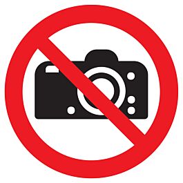 Panneau adhésif INTERDICTION DE PHOTOGRAPHIER Ø300MM TALIAPLAST - 722251