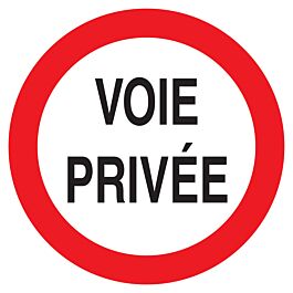 Panneau adhésif VOIE PRIVEE CIRCULATION INTERDITE Ø300MM TALIAPLAST - 722265
