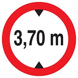 Panneau adhésif INTERDIT AUX VEHICULES DE PLUS DE 3.70M DE HAUT D.300mm TALIAPLAST - 722278
