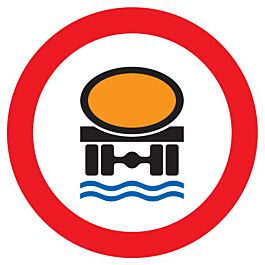 Panneau adhésif INTERDIT TRANSPORT PROØ POLLUANTS LES EAUX Ø300MM TALIAPLAST - 722286