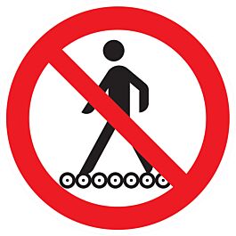 Panneau adhésif INTERDIT DE MONTER SUR LE TAPIS ROULANT Ø300MM TALIAPLAST - 722334