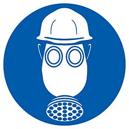 Panneau adhésif PROTECTION OBLIGATOIRE TETE/VOIES RESPIRATOIRES D.300mm TALIAPLAST - 722514