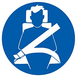 Panneau adhésif CEINTURE DE SECURITE OBLIGATOIRE Ø300MM TALIAPLAST - 722559