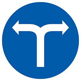 Panneau adhésif VIRAGE A DROITE OU A GAUCHE Ø300MM TALIAPLAST - 722581