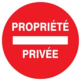 Panneau adhésif PROPRIETE PRIVEE Ø420MM TALIAPLAST - 723221