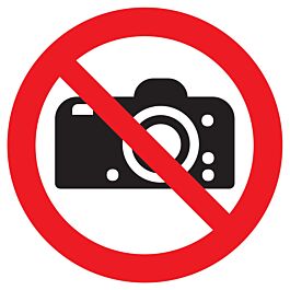 Panneau adhésif INTERDICTION DE PHOTOGRAPHIER Ø420MM TALIAPLAST - 723251