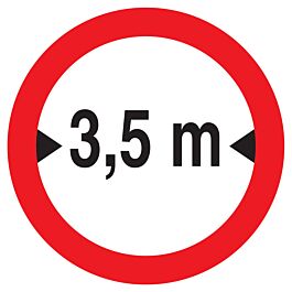 Panneau adhésif INTERDIT AUX VEHICULES DE PLUS DE 3.50M DE LARGE D420mm TALIAPLAST - 723281