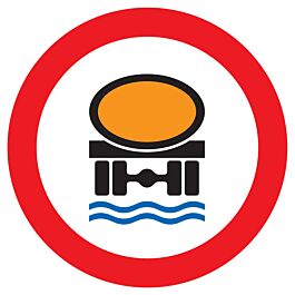 Panneau adhésif INTERDIT TRANSPORT PROØ POLLUANTS LES EAUX Ø420MM TALIAPLAST - 723286