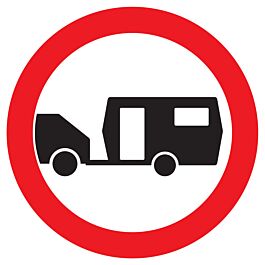 Panneau adhésif INTERDIT AUX CARAVANES Ø420MM TALIAPLAST - 723290