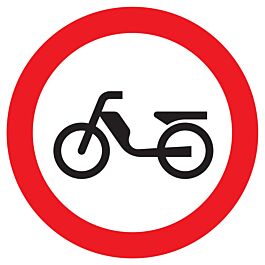 Panneau adhésif INTERDIT AUX CYCLOMOTEURS Ø420MM TALIAPLAST - 723292