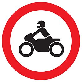 Panneau adhésif INTERDIT AUX MOTOS Ø420MM TALIAPLAST - 723293