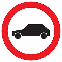 Panneau adhésif INTERDIT AUX VEHICULES Ø420MM TALIAPLAST - 723297