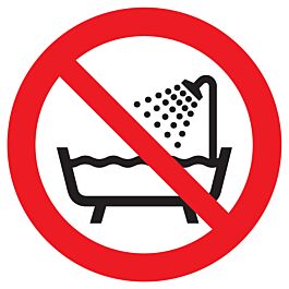 Panneau adhésif NE PAS UTILISER DANS UNE BAIGNOIRE / UNE DOUCHE D.420mm TALIAPLAST - 723307