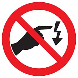 Panneau adhésif INTERDIT DE TOUCHER, RISQUE D'ELECTROCUTION Ø420MM TALIAPLAST - 723325