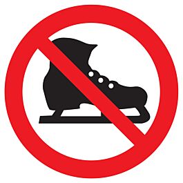 Panneau adhésif PATINS INTERDITS Ø420MM TALIAPLAST - 723343