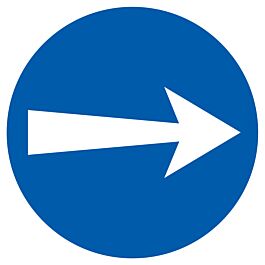 Panneau adhésif SENS OBLIGATOIRE (VERS LA DROITE) Ø420MM TALIAPLAST - 723526