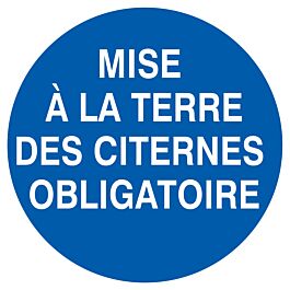 PANNEAU MISE A LA TERRE DES CITERNES OBLIGATOIRE Ø420MM TALIAPLAST - 723531