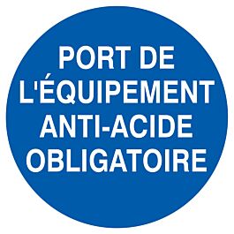 PANNEAU PORT DES EQUIPEMENTS ANTI-ACIDE OBLIGATOIRE Ø420MM TALIAPLAST - 723534
