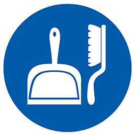 Panneau adhésif OBLIGATION DE RANGER SON POSTE DE TRAVAIL Ø420MM TALIAPLAST - 723557