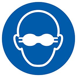 PANNEAU LUNETTES DE PROTECTION OPAQUES OBLIGATOIRES Ø420MM TALIAPLAST - 723591